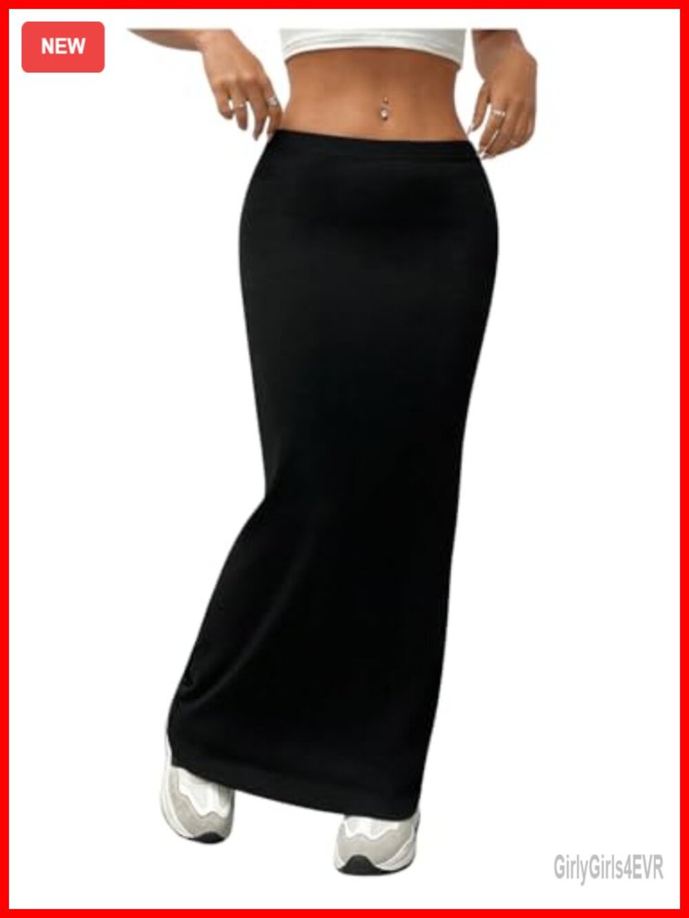 High Waisted Maxi Pencil Skirt Bodycon Stretchy Long Skirt